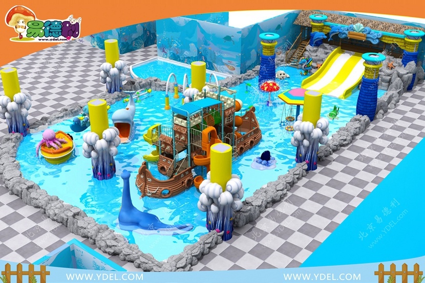 Children's Water Park Pirate Ship Water Slide Equipment