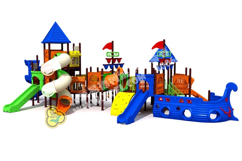 Kindergarten Outdoor Pirate Ship Slide III