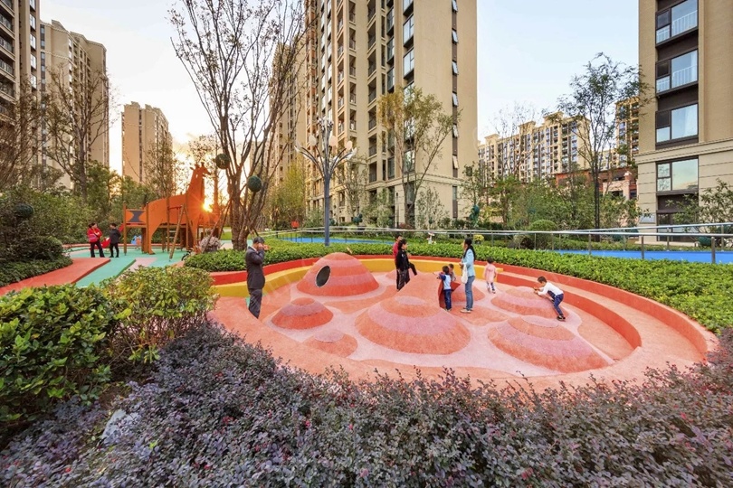 Community playground equipment for children