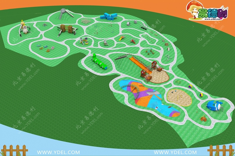 Children's outdoor sports playground planning