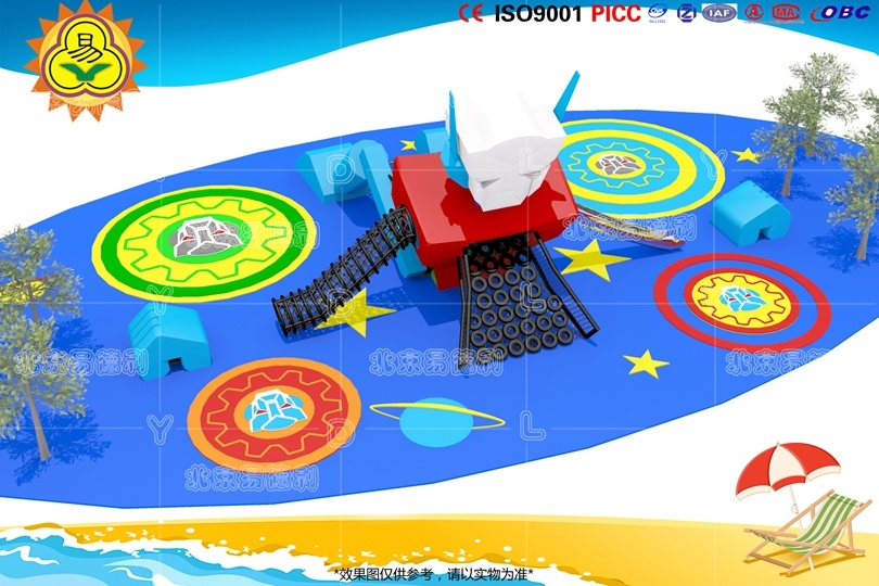 Outdoor theme park integrated amusement equipment