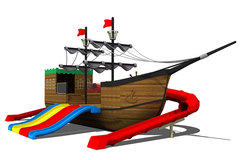 Pirate Ship Water Slide Equipment for Children