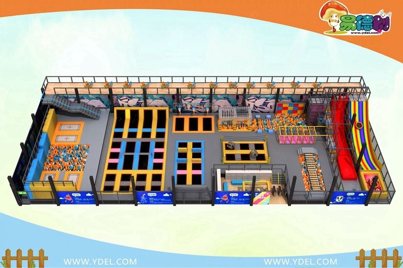 Indoor Trampoline - Climbing Wall