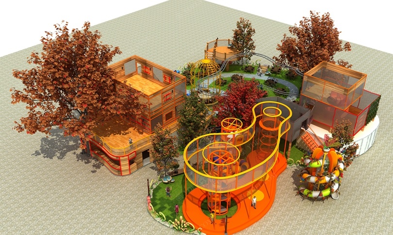 Outdoor children's amusement park overall planning