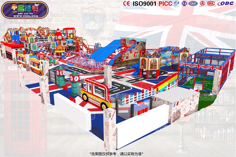 British-Themed Naughty Castle Playground Equipment