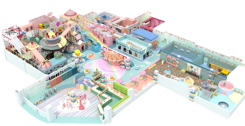 Colorful macaron color naughty castle equipment