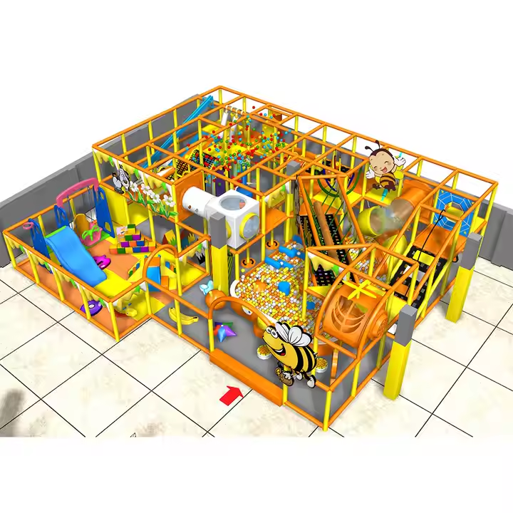 Bee theme park for kids high quality soft playground