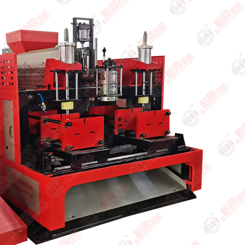 Semi automatic 55 type dual station blow molding machine