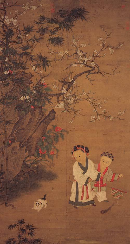 宋 佚名   《冬日嬰戲圖》