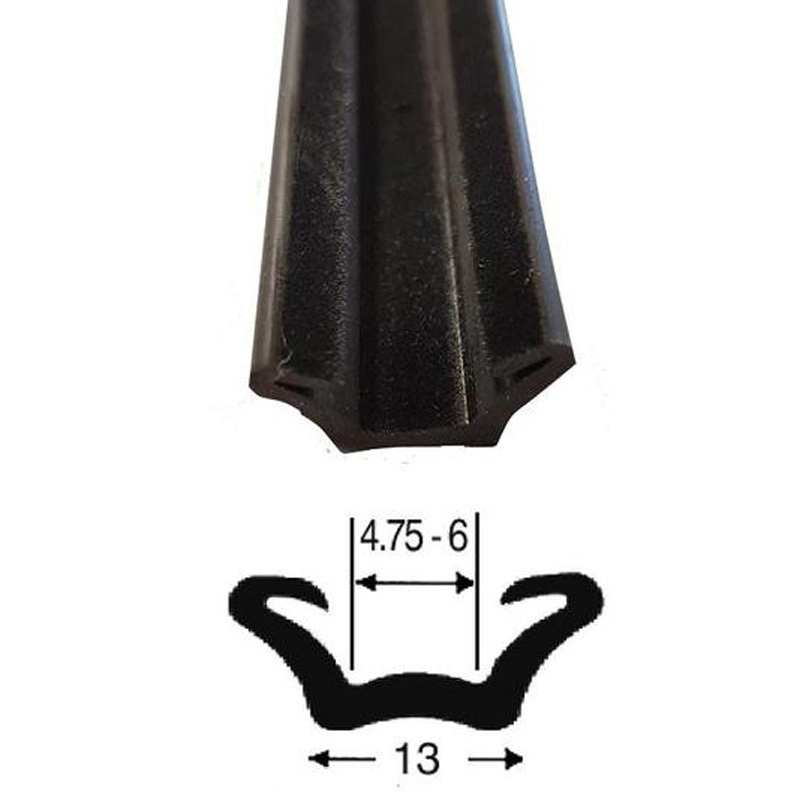 Velvet rubber sealing strip