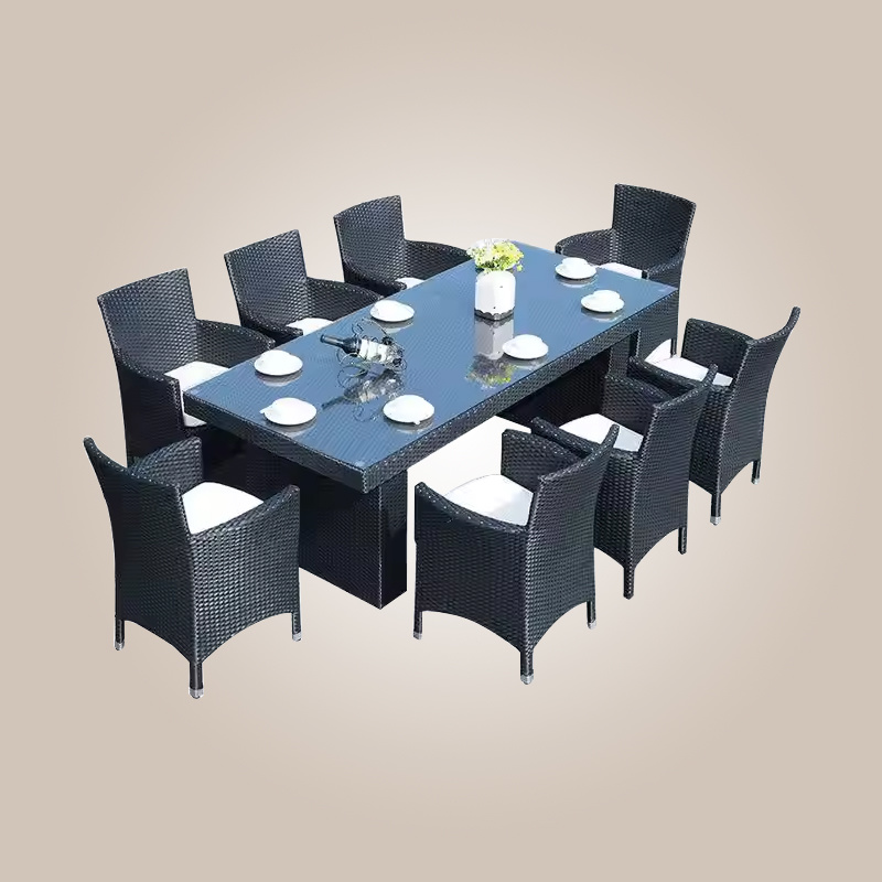 8-Person Rattan Outdoor Dining Set