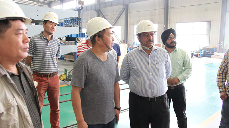 Indian client visits the company for inspection.