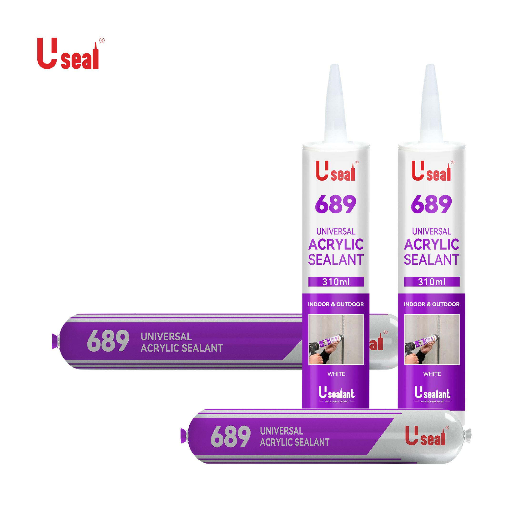 689 China Production Multi-Purpose Water-Based Universal Acrylic GP Urethane Sealant for Filling Cracks and Joints Transparent