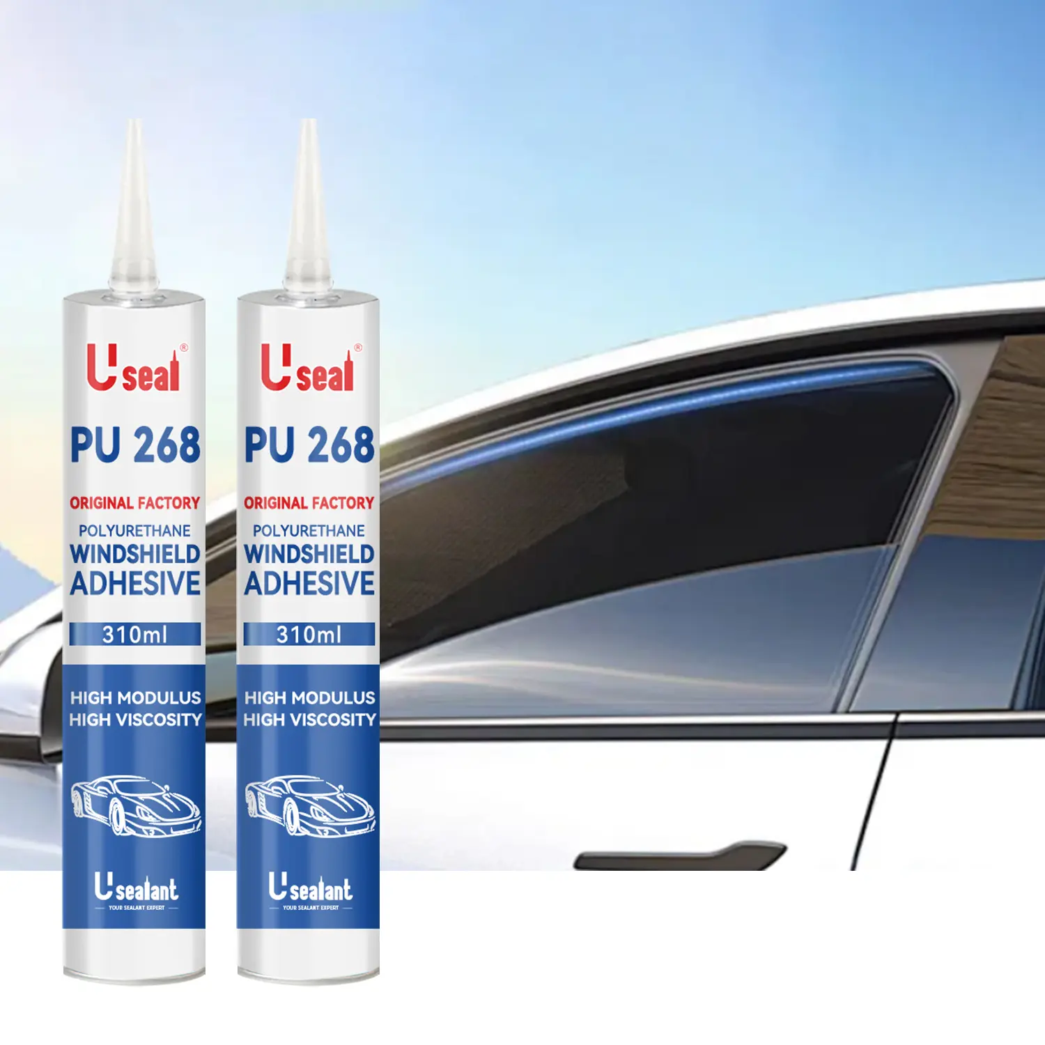 PU 268 Original Factory Automotive Seal Glass Adhesive Fast Urethane Black Cartridge