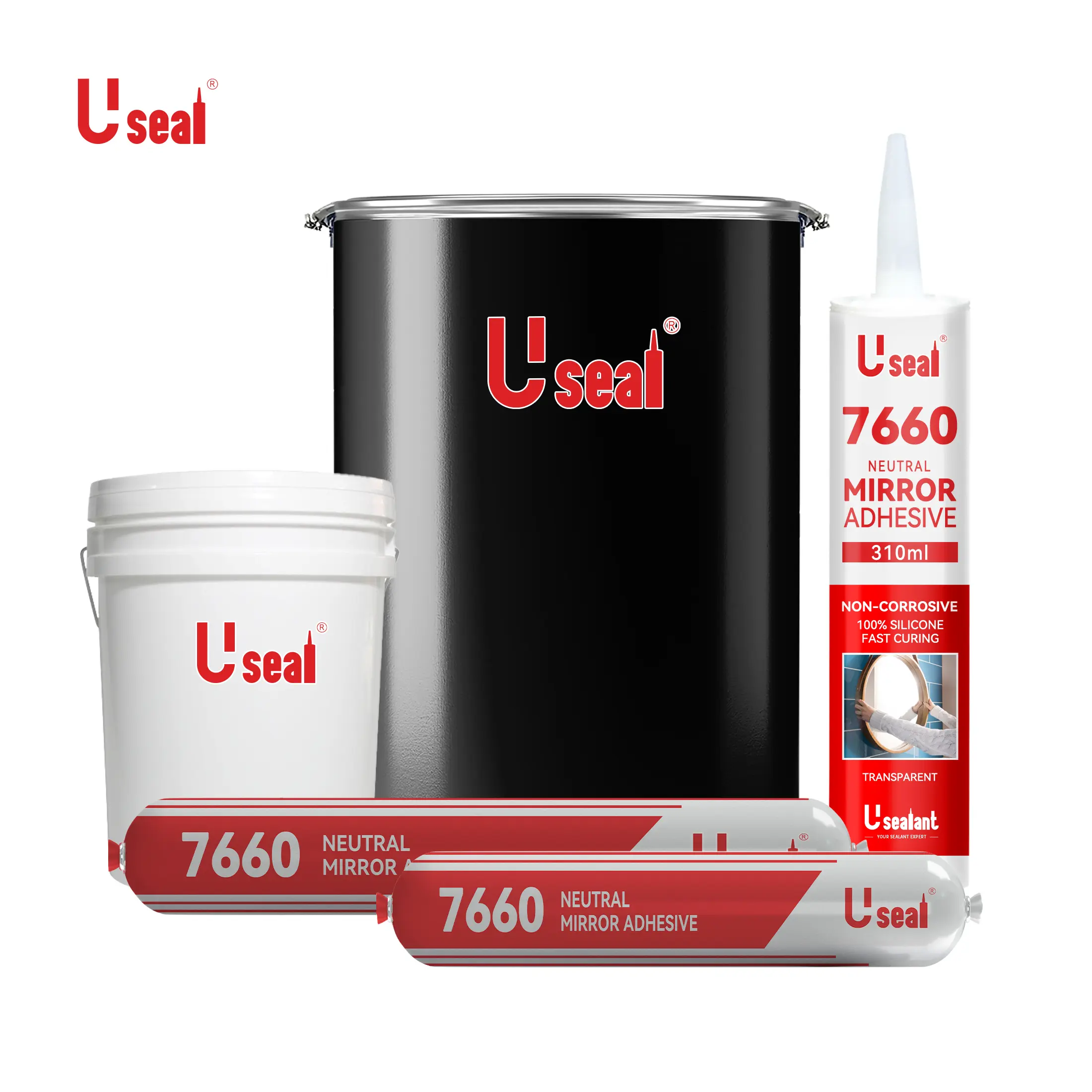 7660 Clear 100% Silicone Adhesive for Mirror Flexible Silicone Caulk VOC Compliant