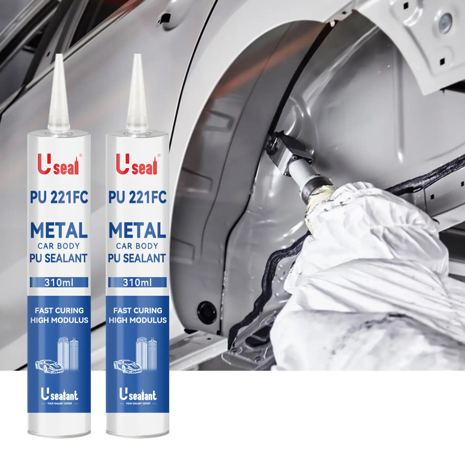 PU 221FC Multi Purpose PU Adhesive Body Sealant Polyurethane Sealant for Car Body Automotive Seam Sealer Welding Glue