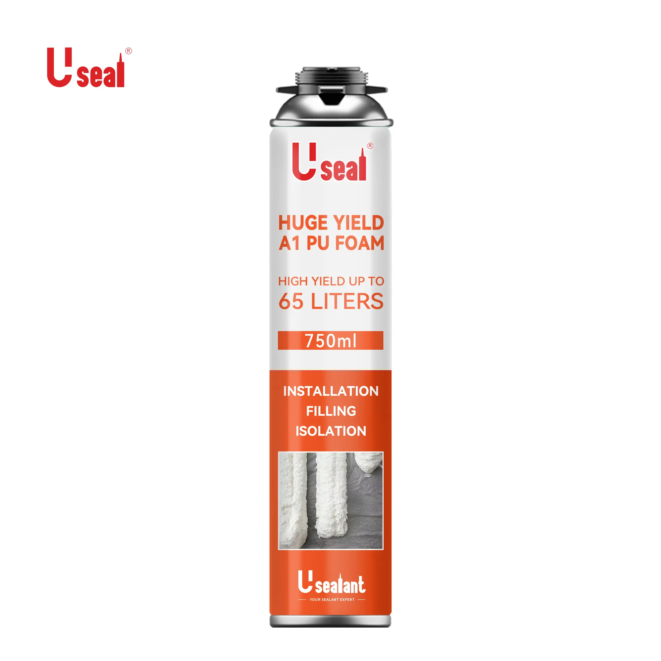High Expanding Huge Yield A1 PU Foam Sealant Up to 65L Sealing Gaps, Water Pipes Insulating