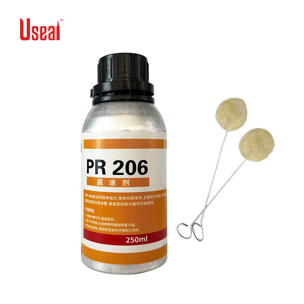 PR206 No Acid UV Automotive Polyurethane Glue Adhesive Windshield Primer for Car Glass Replacement Improve Curing Adhesion 250ml