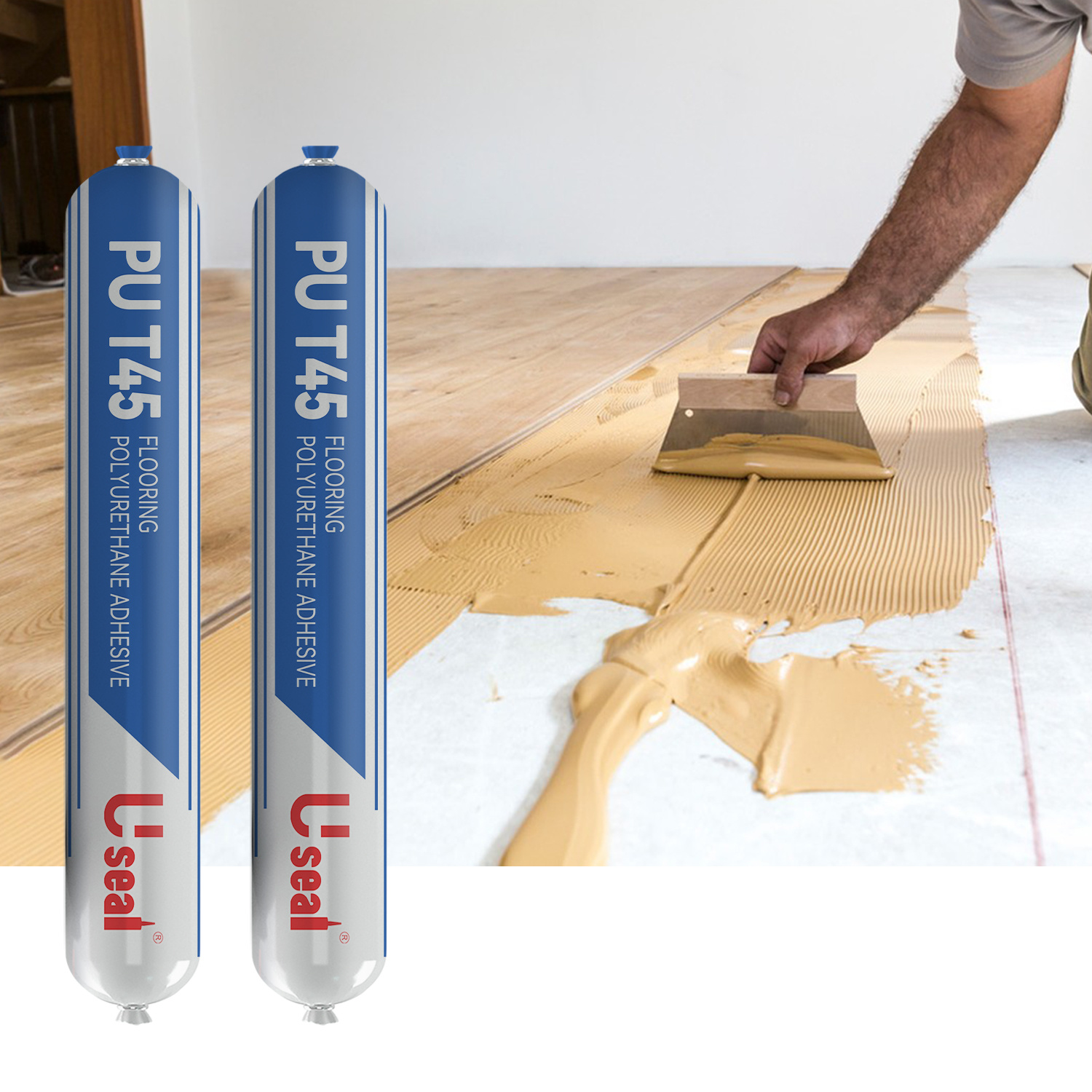 PU T45 Flooring Polyurethane Sealant Adhesive for Wood Floor Tile Resilient Flooring & Carpet Adhesive