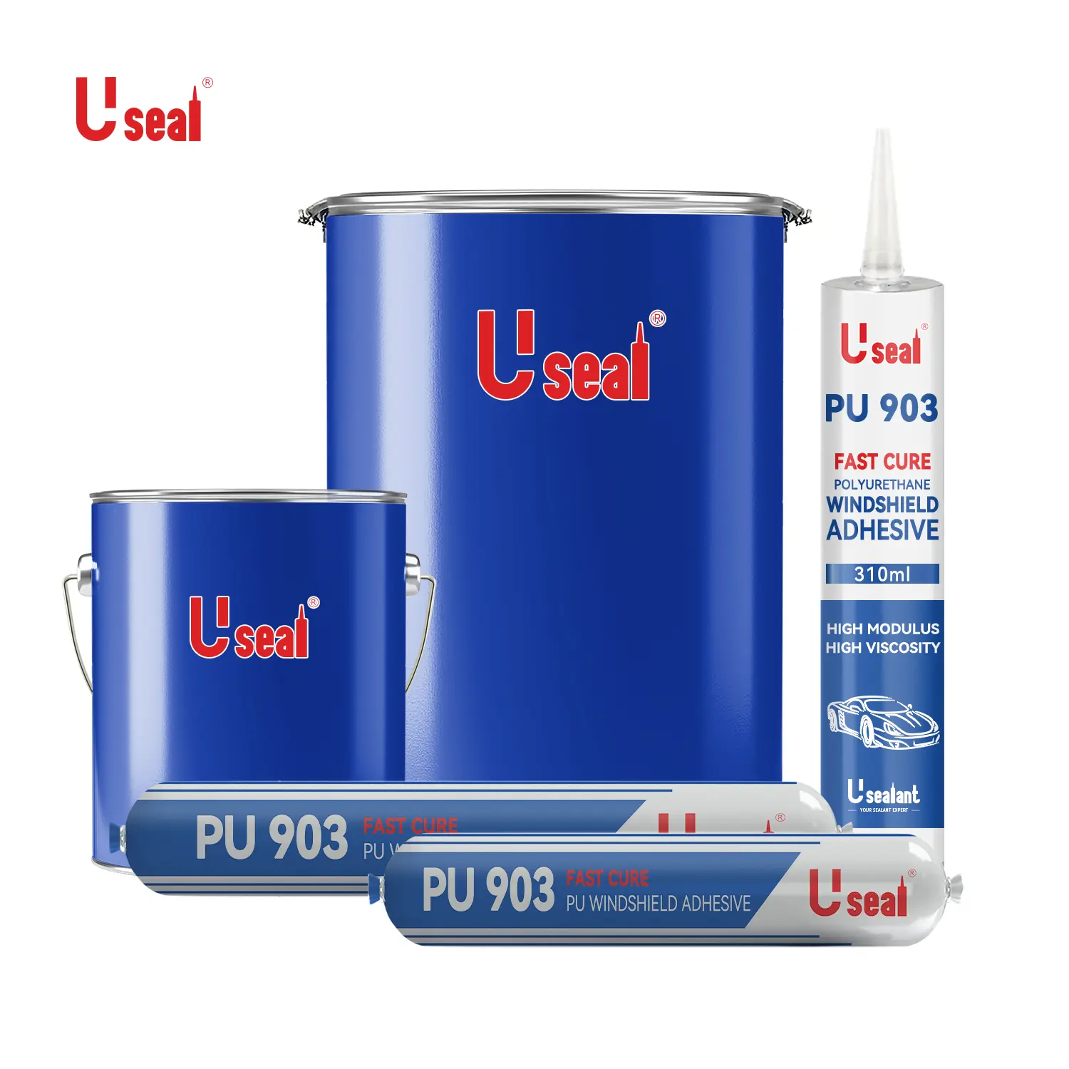 PU 903 Fast Curing Auto Glass Sealant Windshield Urethane Glue Primerless Adhesive Customer Leave Within 1 Hour