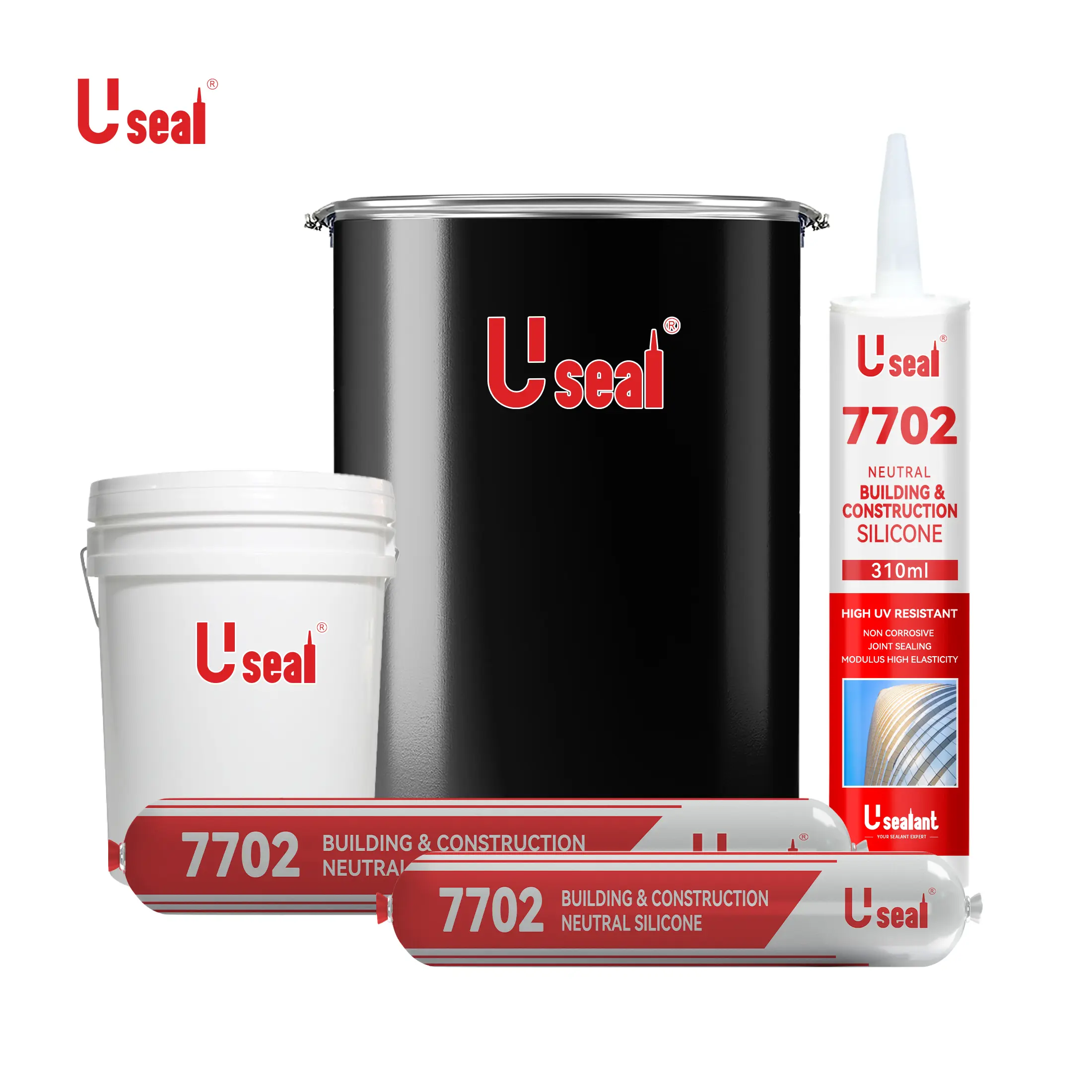 7702 Construction Building Weatherproof Neutral Silicone Sealant Wholesale Factory Stronger Adhesion Freeze & Sun Proof
