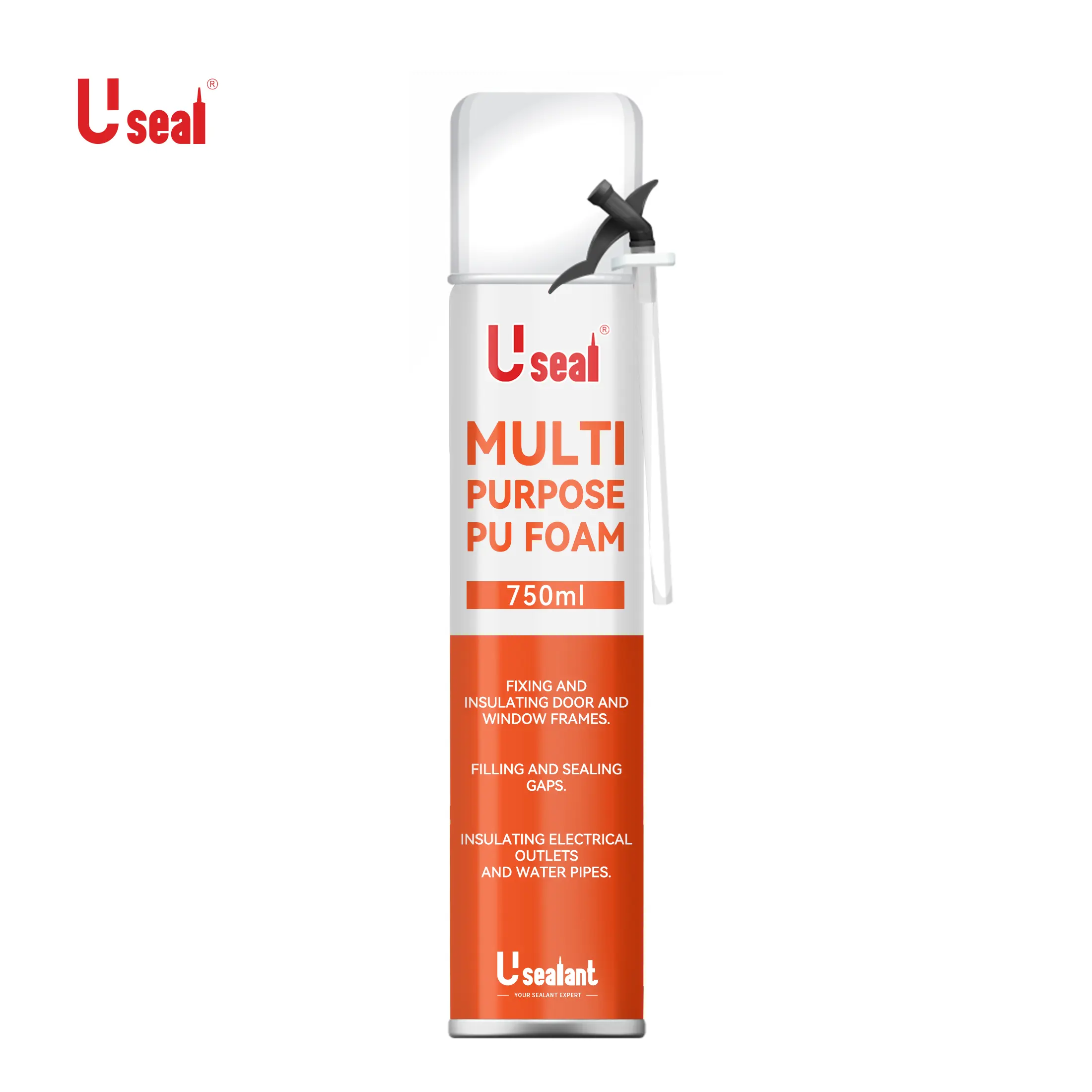 Multi Purpose PU Foam Aerosol Easy Dispensing By Straw Adapter
