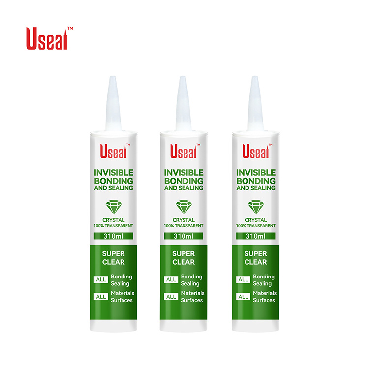 MS Crystal Kitchen Bathroom Bath Shower Toilet Waterproof Odourless Clear Transparent MS Hybrid Polymer Crystal Sealant Adhesive