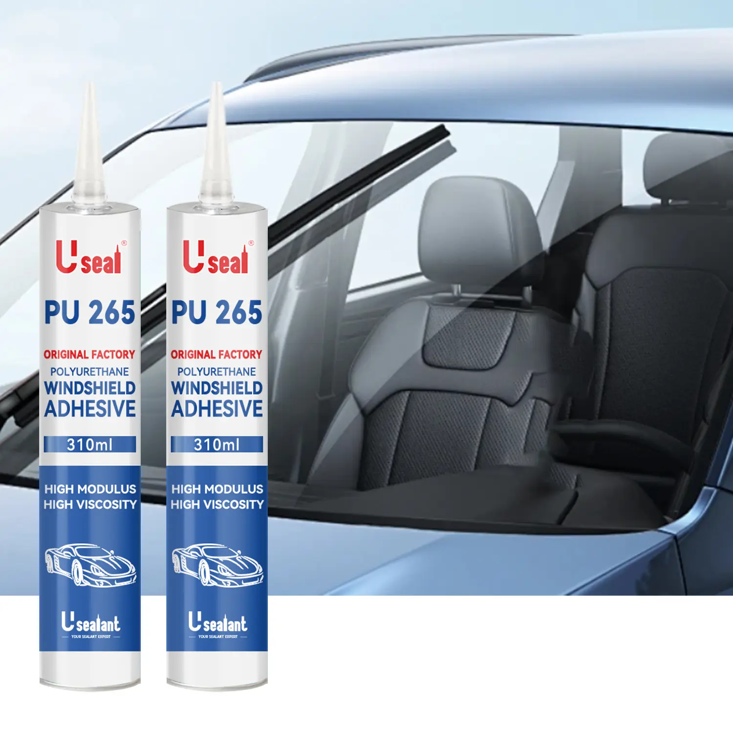 PU 265 Original Automobile Polyurethane Windshield Sealant for Whole Vehicle Manufacture Bus Marine Bonding and Sealing