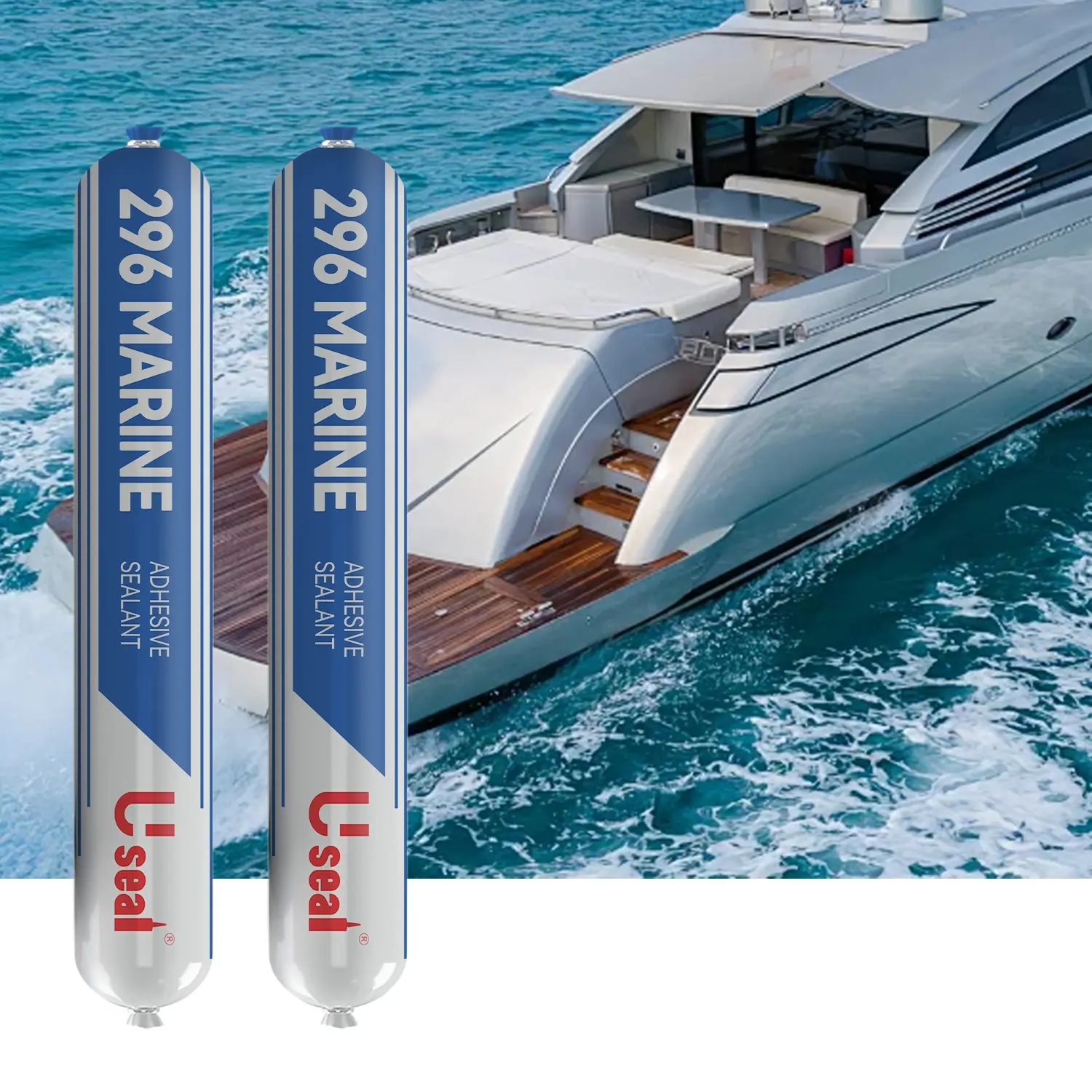 PU 296 Chucking Aluminum Mat PVC Teak Self Silicone Grade FRP Polyurethane PU Marine Adhesive Windshield Boat Window Sealant Glue
