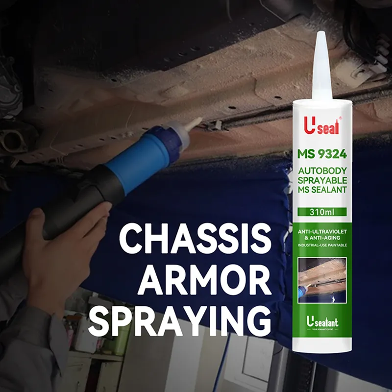 MS 9324 Super Craft Fiberglass Waterproof Liquid Glue Caulking Gun Sprayable Autobody Flex PU Polymer Spray Car Body Joint MS Sealant