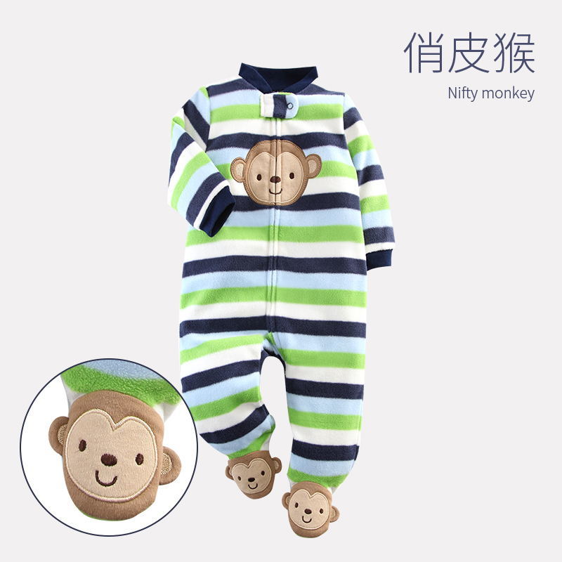 摇粒绒长袖爬服