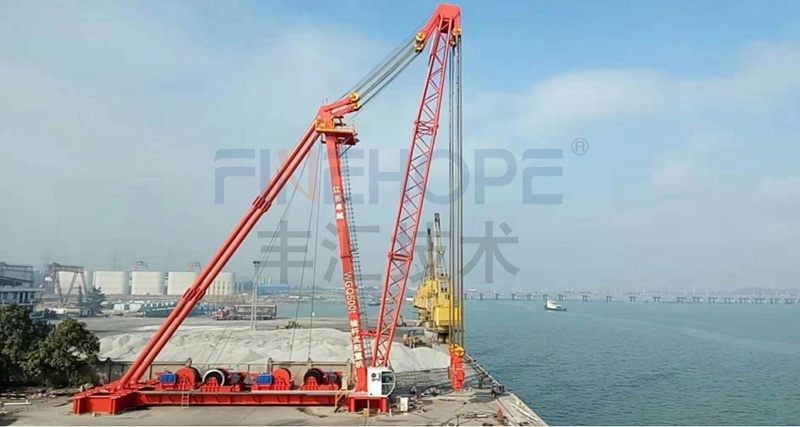 WGQ500t桅桿式起重機(jī)圓滿完成載荷試驗(yàn)并交付使用