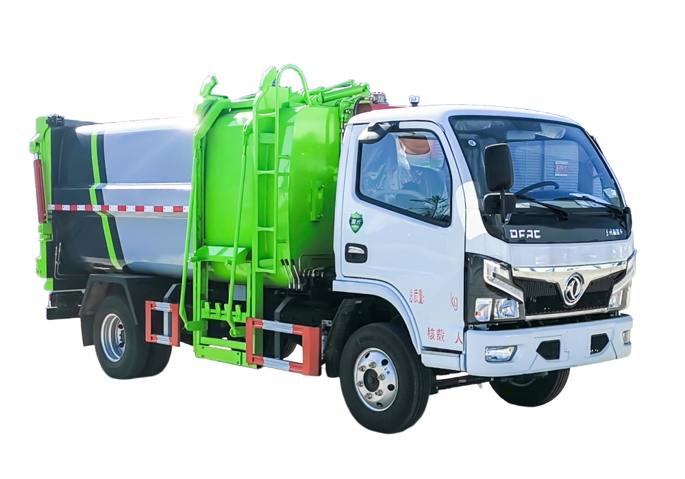 Dongfeng 7.5 cubic side-mounted compression garbage truck