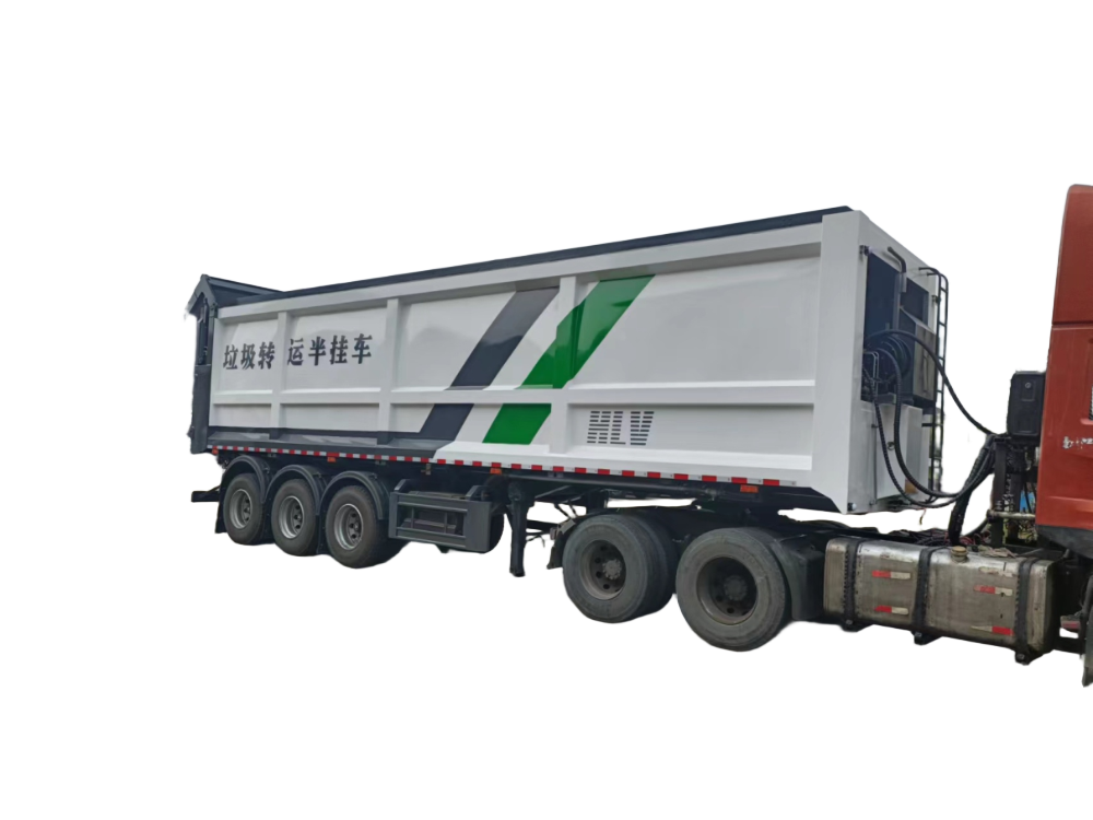 45 cubic garbage transfer semi-trailer