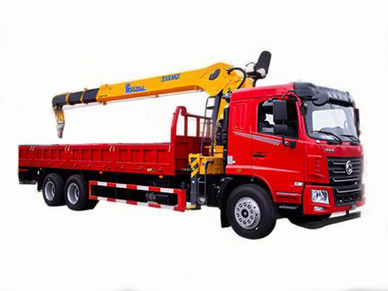 Dongfenghuashen F5 rear double bridge with Xugong 12-14 tons 5-section boom crane