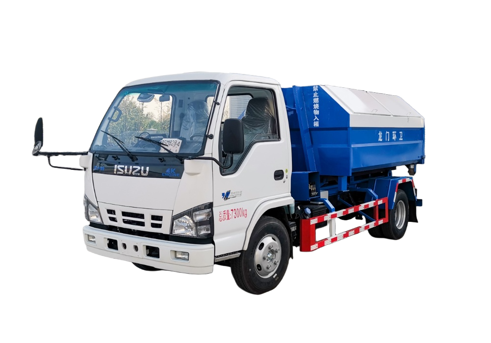 ISUZU 5 ton hook garbage truck