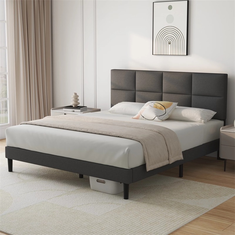 Modern Simple Solid Wood Double Bed