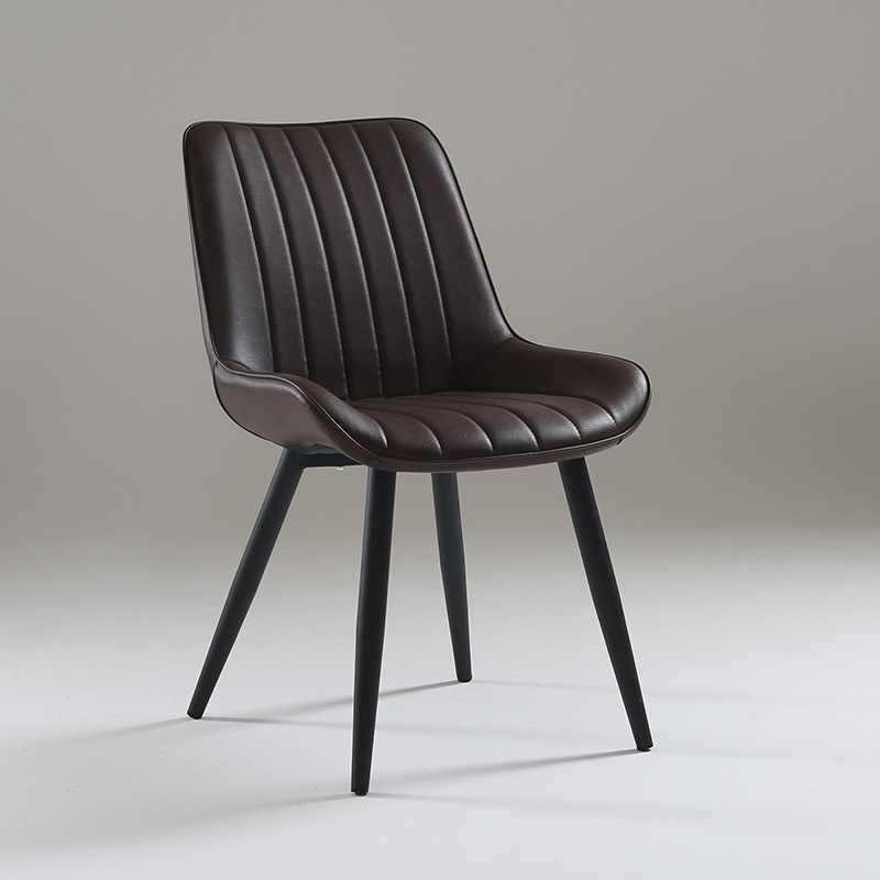 Cafe Leather Brown Dining Chair