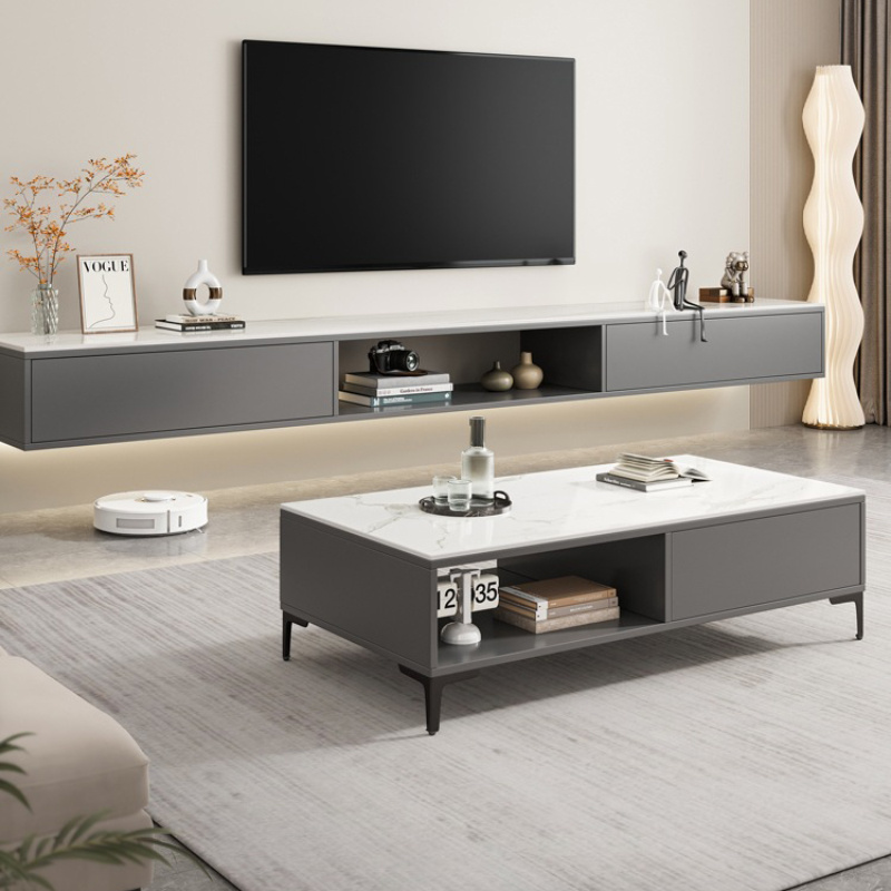Marble Top Corridor TV Stand