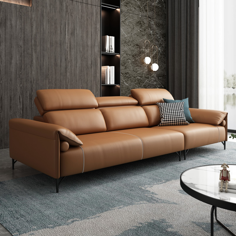 Comfortable Filling PU Leather Sofas