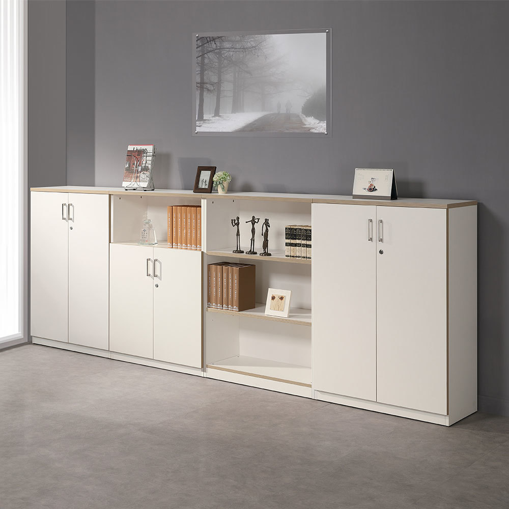 3-section storage cabinet (cream white)