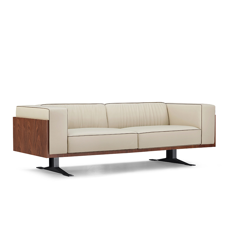 office 3-seat leather sofa