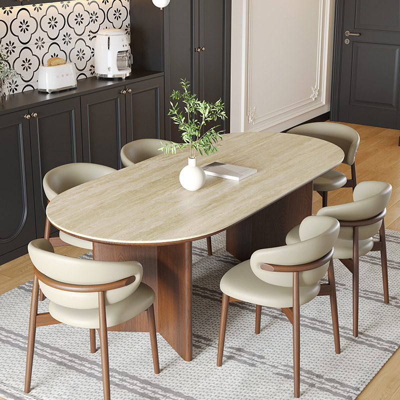 6 Seater Walnut Restaurant Dinner Table