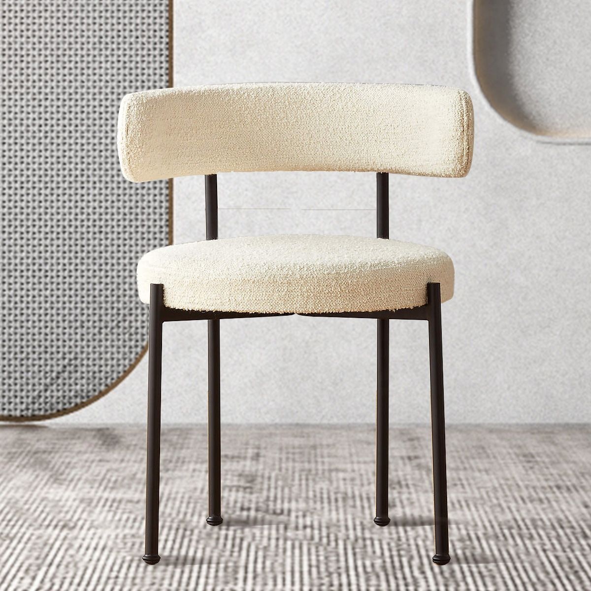 Armless dining room accent chair
