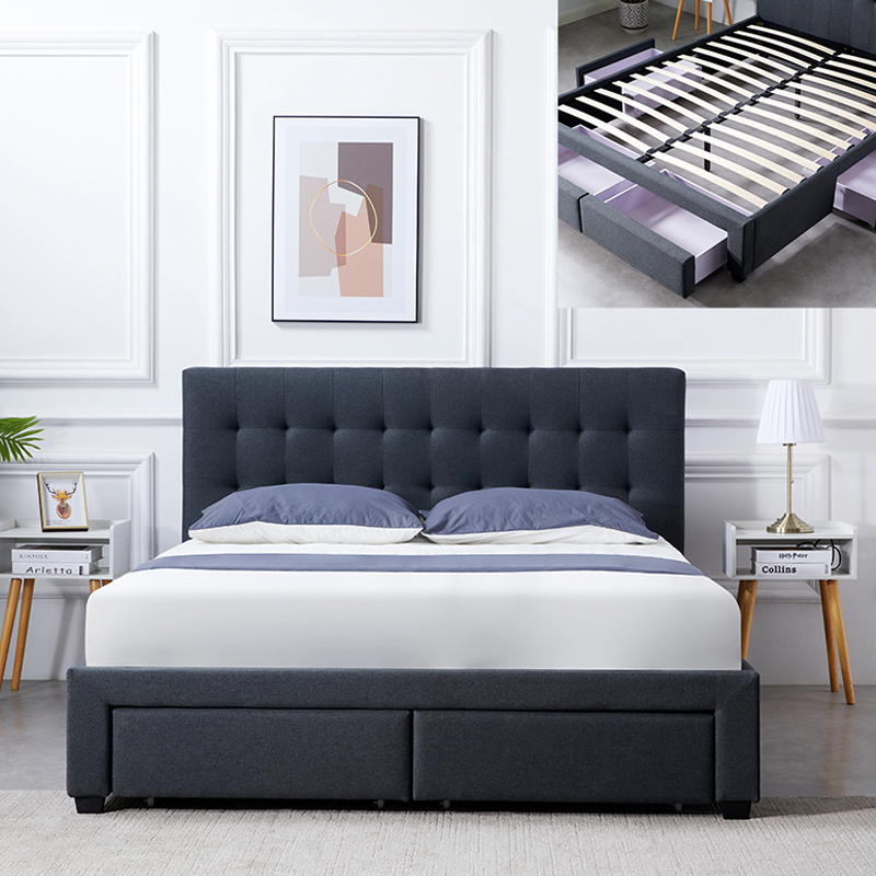 Bedroom Furniture Queen King Layer Storage Bed