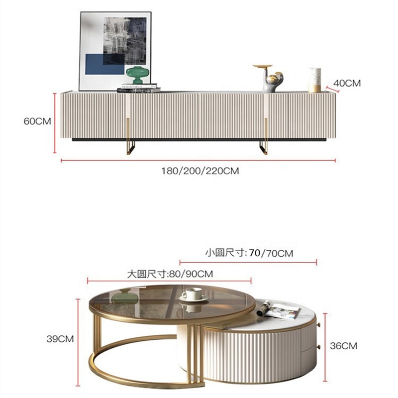 Minimalist Style White TV Unit Stand