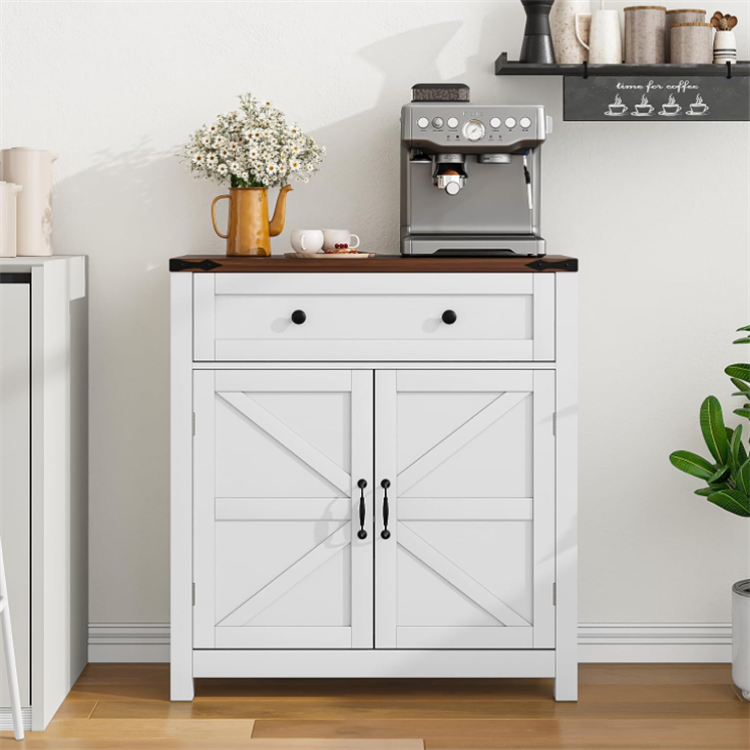 High Quality Farmhouse Wooden Storage Cabinet
