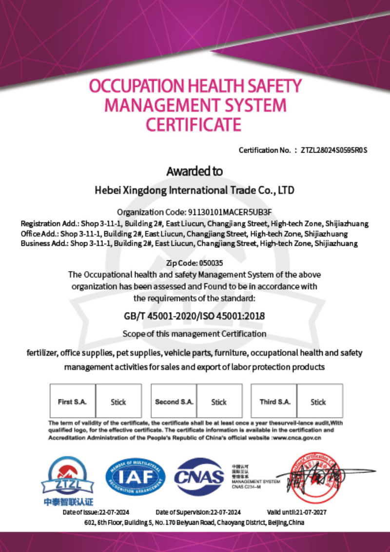 Occupation Health Safety Management System