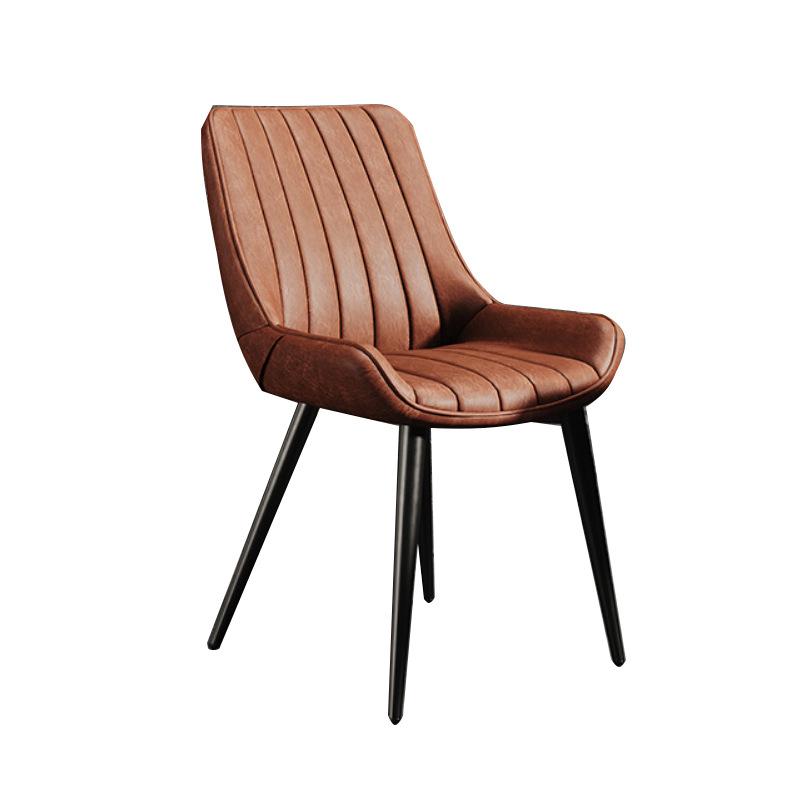 Cafe Leather Brown Dining Chair