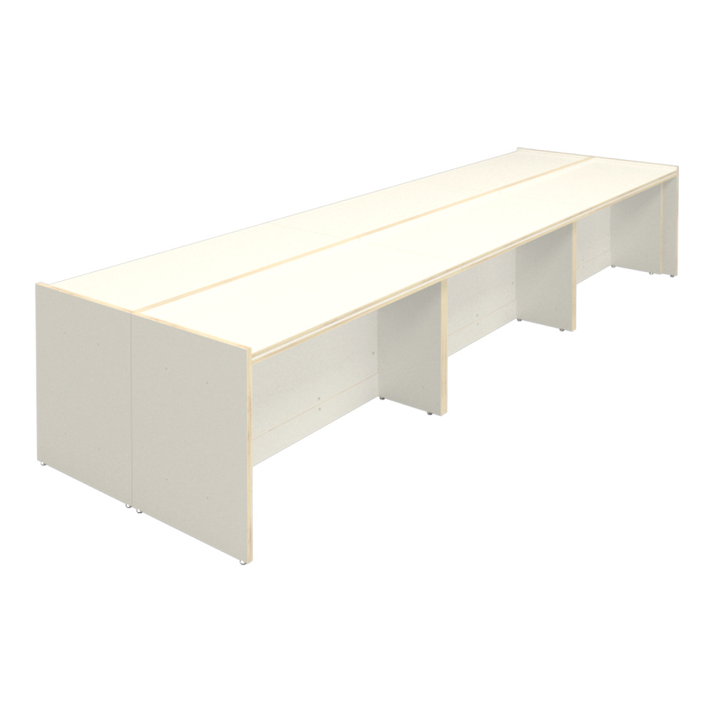 Conference Table (cream white/II-shaped)